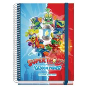 Dohe Prime Superthings Agenda Escolar 26/27 - Formato A5 - Semana Vista - Papel Offset Ahuesado 70g - Cubierta de Carton Plastif