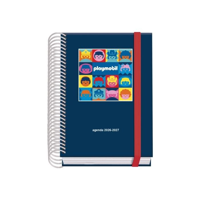 Dohe Prime Playmobil Agenda Escolar 26/27 - Formato A6 - Dia Pagina - Papel Offset Ahuesado 70g - Cubierta de Carton Plastificad