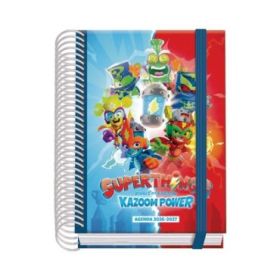 Dohe Prime Superthings Agenda Escolar 26/27 - Formato A6 - Dia Pagina - Papel Offset Ahuesado 70g - Cubierta de Carton Plastific