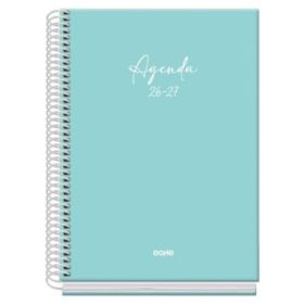 Dohe Basic Serenity Agenda Escolar 26/27 - Formato A5 - Semana Vista - Papel Offset Ahuesado 70g - Cubierta de Carton Plastifica