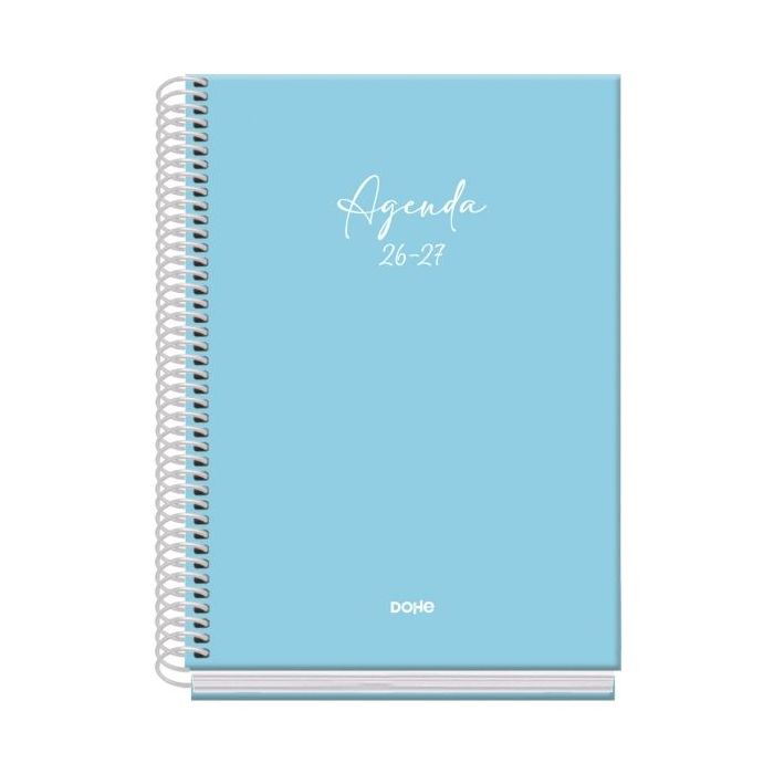 Dohe Basic Serenity Agenda Escolar 26/27 - Formato A5 - Dia Pagina - Papel Offset Ahuesado 70g - Cubierta de Carton Plastificado
