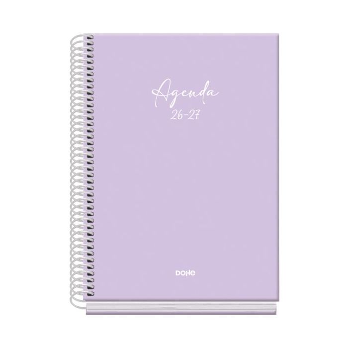 Dohe Basic Serenity Agenda Escolar 26/27 - Formato A5 - Dia Pagina - Papel Offset Ahuesado 70g - Cubierta de Carton Plastificado