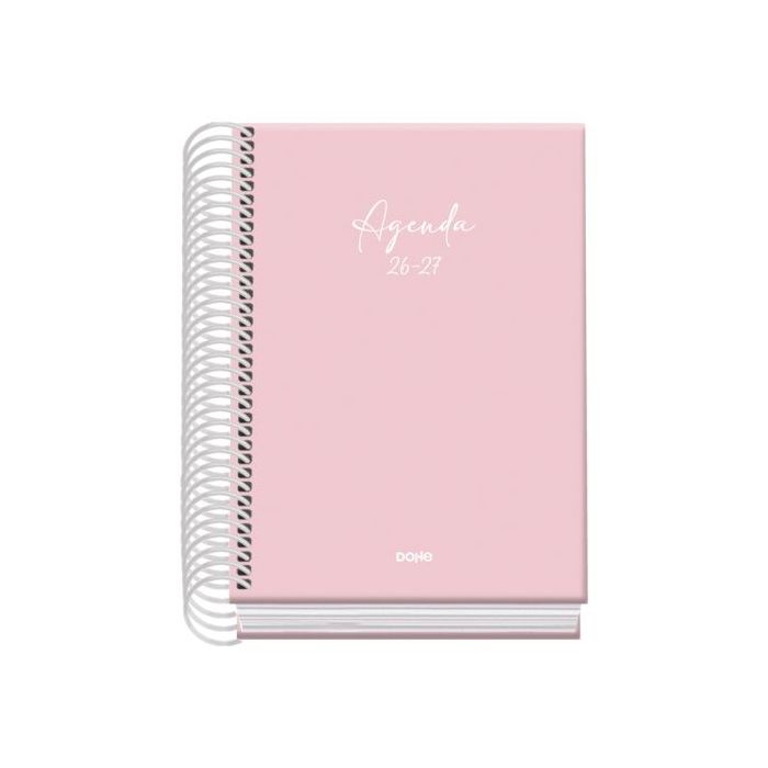 Dohe Basic Serenity Agenda Escolar 26/27 - Formato A6 - Dia Pagina - Papel Offset Ahuesado 70g - Cubierta de Carton Plastificado