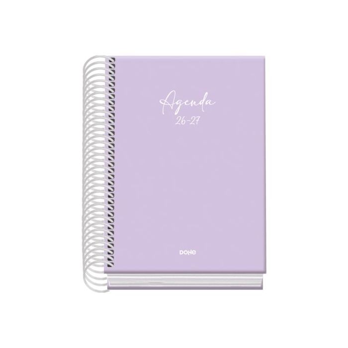 Dohe Basic Serenity Agenda Escolar 26/27 - Formato A6 - Dia Pagina - Papel Offset Ahuesado 70g - Cubierta de Carton Plastificado