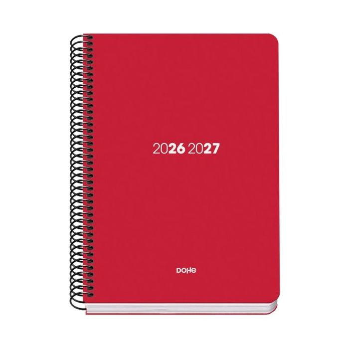 Dohe Basic Element Agenda Escolar 26/27 - Formato A5 - Dia Pagina - Papel Offset Ahuesado 70g - Cubierta de Carton Plastificado