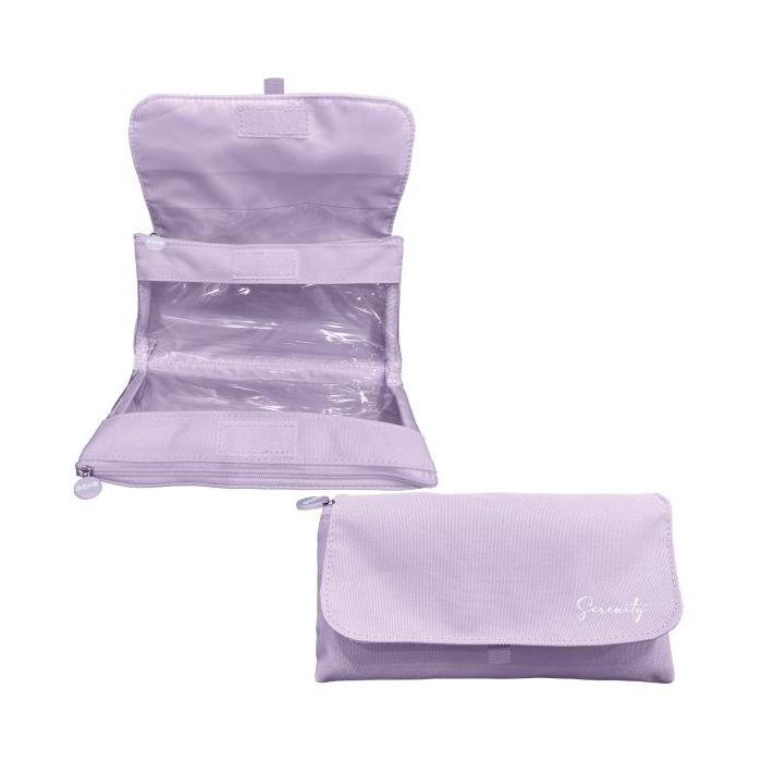 Dohe Serenity Portatodo Doble - Solapa con Bolsillo Interior - Cremallera - Ventanas Transparentes - Poliester - 22x11x6cm - Col