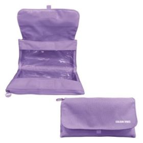 Dohe Vibes Portatodo Doble - Solapa con Bolsillo Interior - Cremallera - Ventanas Transparentes - Poliester - 22x11x6cm - Color