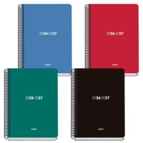 Dohe Basic Element Agenda Escolar 26/27 - Formato A5 - Dia Pagina - Papel Offset Ahuesado 70g - Cubierta de Carton Plastificado