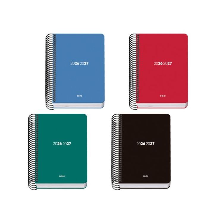 Dohe Basic Element Agenda Escolar 26/27 - Formato A6 - Dia Pagina - Papel Offset Ahuesado 70g - Cubierta de Carton Plastificado