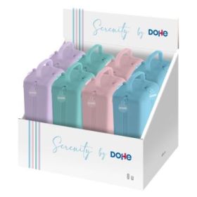 Dohe Serenity Expositor con 8 Portatodo - 4 Cremalleras - Tirador de Goma - Silicona de Tacto Suave - Asa Lateral - Colores Surt