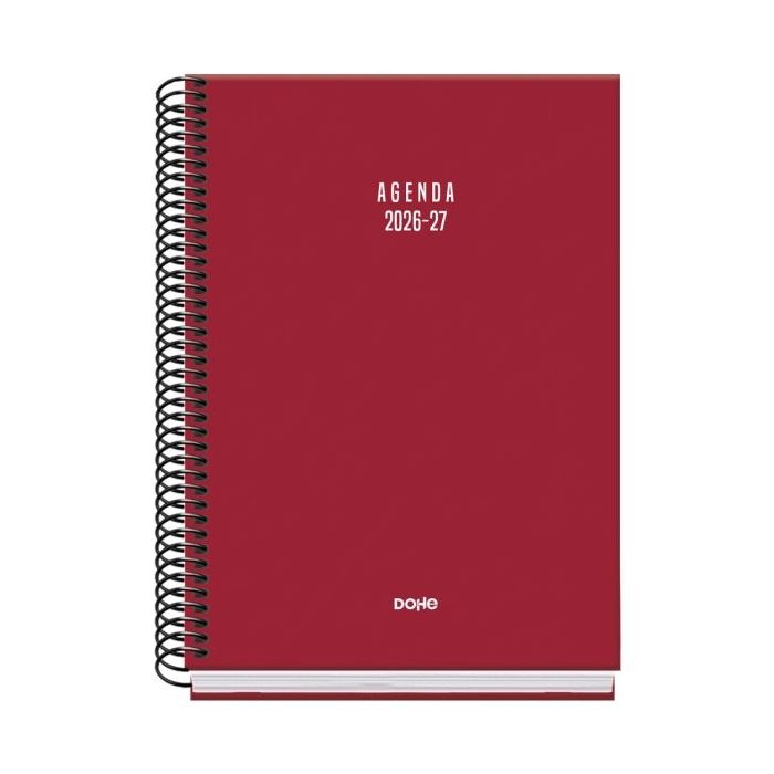 Dohe Basic Colour Vibes Agenda Escolar 26/27 - Formato A5 - Dia Pagina - Papel Offset Ahuesado 70g - Cubierta de Carton Plastifi