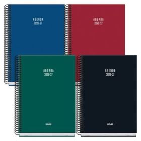 Dohe Basic Colour Vibes Agenda Escolar 26/27 - Formato A5 - Semana Vista - Papel Offset Ahuesado 70g - Cubierta de Carton Plasti