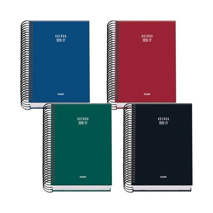 Dohe Basic Colour Vibes Agenda Escolar 26/27 - Formato A6 - Dia Pagina - Papel Offset Ahuesado 70g - Cubierta de Carton Plastifi