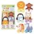 Dohe Juego Educativo de Cochecitos de Madera Natural - Bordes Redondos - Suave Tacto - Colores Llamativos - Ideal para Coordinac