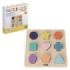 Dohe Juego Educativo de Formas Geometricas de Madera - Bordes Redondos - Tacto Suave - Colores Llamativos - Estimula la Coordina