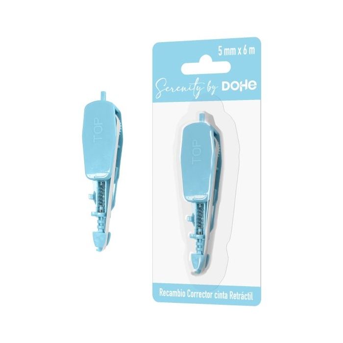 Dohe Serenity Recambio de Cinta Correctora - 5mm x 6m - Retractil - Color Azul