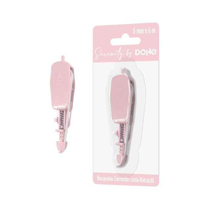 Dohe Serenity Recambio de Cinta Correctora - 5mm x 6m - Retractil - Color Rosa