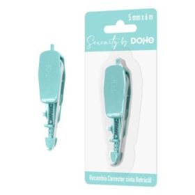 Dohe Serenity Recambio de Cinta Correctora - 5mm x 6m - Retractil - Color Verde