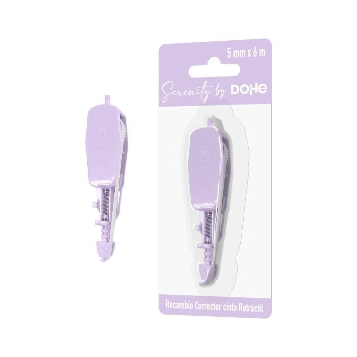 Dohe Serenity Recambio de Cinta Correctora - 5mm x 6m - Retractil - Color Morado