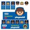Dohe Playmobil Expositor con 24 Sacapuntas de 1 Orificio y Cuchilla de Acero - Decorados Playmobil Policia, Bombero y Princesa
