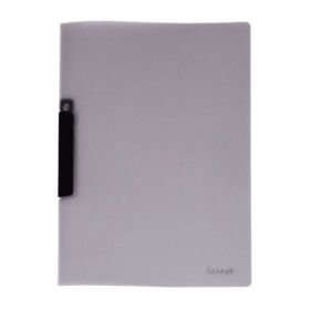 Dohe Dossier con Pinza Pivotante Tamaño A4 - Fabricado en Polipropileno Translucido de 450 Micras - Color Gris