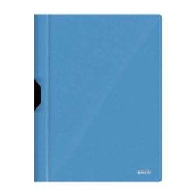 Dohe Dossier con Clip Metalico - Tamaño A4 - Fabricado en Polipropileno Opaco de 350 Micras - Color Azul