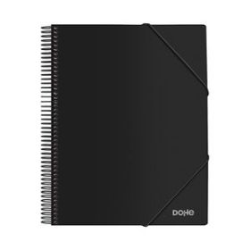 Dohe Carpeta con 30 Fundas Tamaño A4 - Tapa de Polipropileno Opaco 800 Micras - Fundas Transparentes 80 Micras - Espiral de Plas