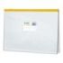 Dohe Bolsa Zipper Folio Apaisado PVC Transparente 150 Micras - Apertura Superior - Cierre Zip Hermetico en Color Amarillo