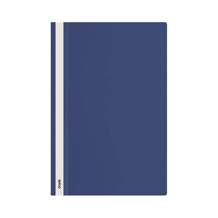 Dohe Dosier con Fastener - Tamaño Folio - Cubierta Transparente y Trasera Opaca - Fabricado en Polipropileno