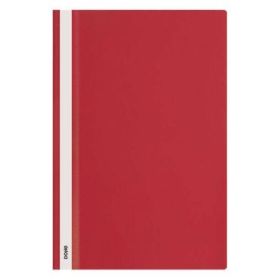 Dohe Dosier con Fastener de Polipropileno - Tamaño Folio - Cubierta Transparente y Trasera Opaca - Ideal para Organizar Document