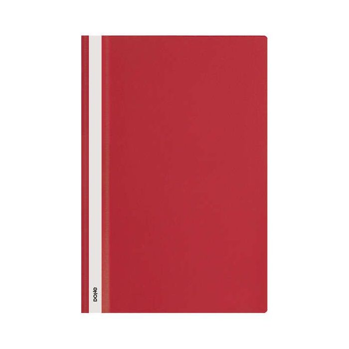 Dohe Dosier con Fastener de Polipropileno - Tamaño Folio - Cubierta Transparente y Trasera Opaca - Ideal para Organizar Document