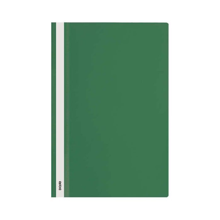 Dohe Dosier con Fastener de Polipropileno - Tamaño Folio - Cubierta Transparente y Trasera Opaca - Ideal para Organizar Document