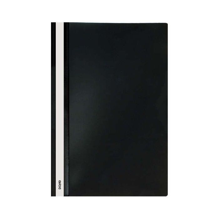 Dohe Dosier con Fastener de Polipropileno - Tamaño Folio - Cubierta Transparente y Trasera Opaca - Ideal para Organizar Document
