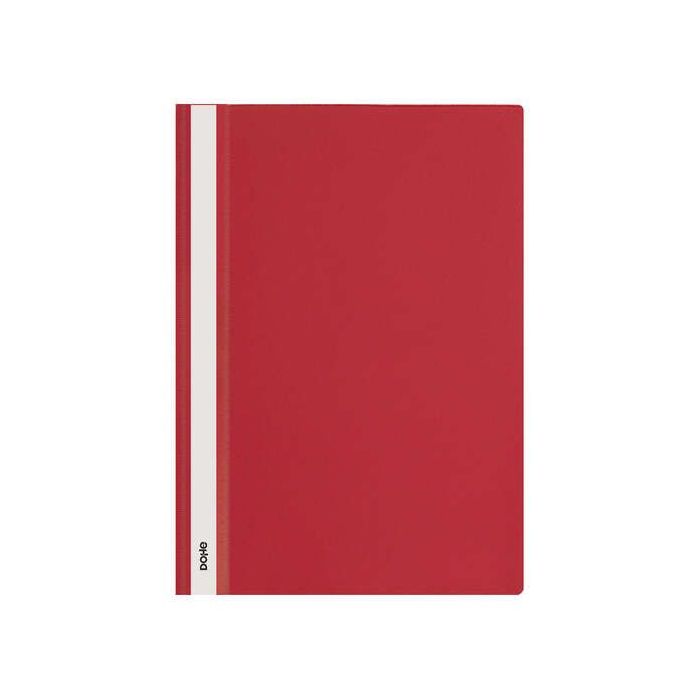 Dohe Dosier con Fastener de Polipropileno - Tamaño A4 - Cubierta Transparente y Trasera Opaca - Ideal para Organizar Documentos