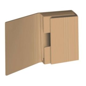 Dohe Estuche de Envio Automontable de Embalaje - Carton Marron de Canal - Solapas Ajustables - Multiples Pliegues para Adaptar T