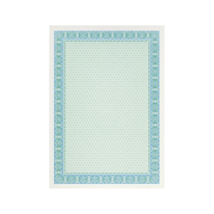 Apli Pack de 70 Hojas de Papel Certificado - Diseño Helico en el Marco - 115gr - Ideal para Certificados y Diplomas - Compatible