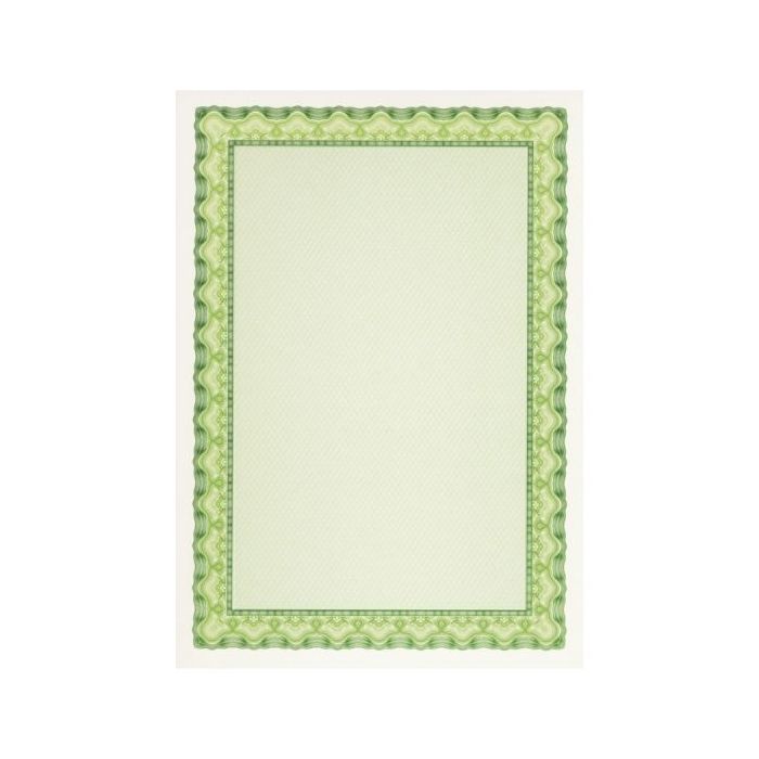Apli Pack de 70 Hojas de Papel Certificado - Diseño de Concha - 115gr - Compatible con Impresoras Inkjet, Laser y Fotocopiadoras
