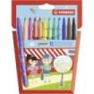 Stabilo Power Pack con 12 Rotuladores de Colores - Punta Media de 2mm - Tinta Lavable - Capuchon Ventilado - Colores Surtidos