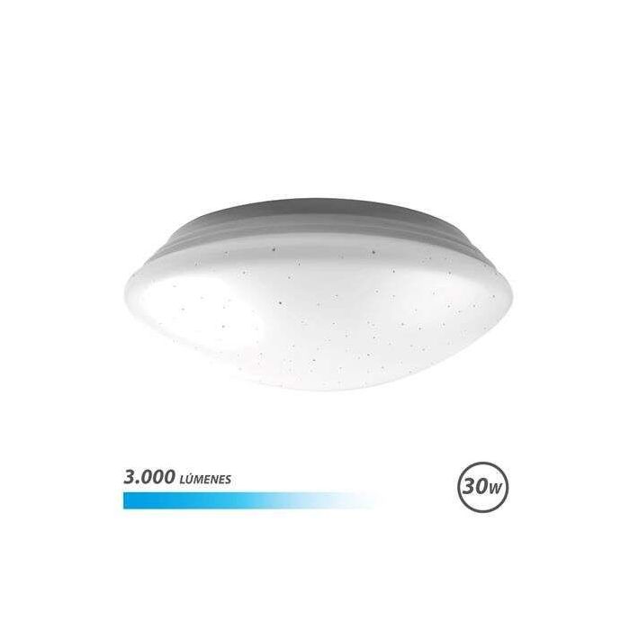 Elbat Serie Saturno Aplique Redondo de Techo LED 30W 3000lm - 6500K Luz Fria - Diametro 28cm