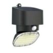 Elbat Foco Solar 2000LM - Luz Fria 6000K - Regulacion Vertical y Horizontal - Panel Solar 1W - IP65 - Color Negro