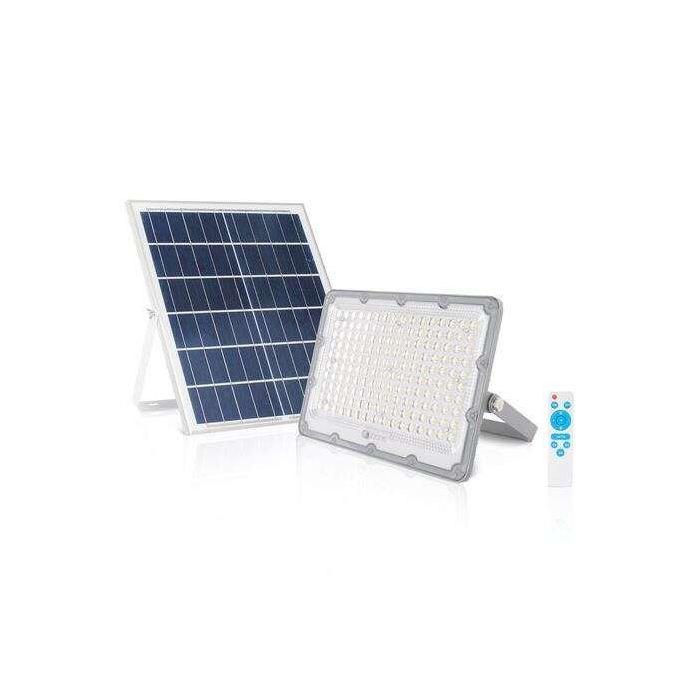 Elbat Foco Solar Led 100W - 2700LM - Luz Fria 6500K - Autonomia hasta 2 Dias - Control Remoto - IP67