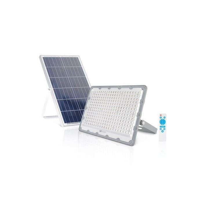 Elbat Foco Solar Led 200W - 3600LM - Luz Fria 6500K - Autonomia hasta 2 Dias - Control Remoto - IP67