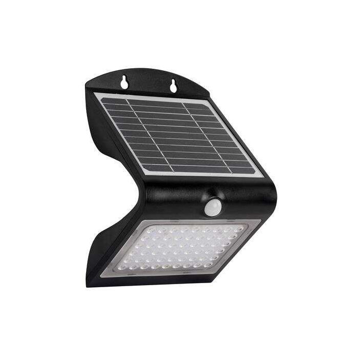 Elbat Aplique Led Solar Doble Iluminacion 4W - 500LM - Luz Fria 6000K - Luz Calidad 3000K - Sensor de Movimiento