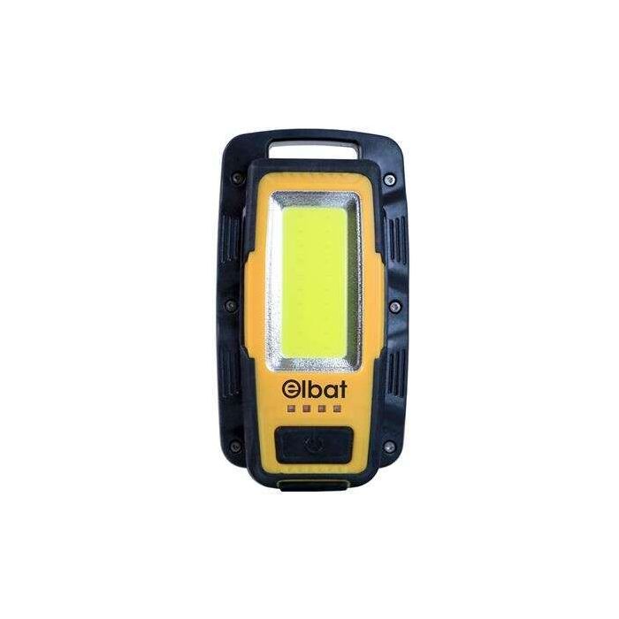 Elbat Linterna LED Recargable - Gancho e Iman - Cob 8W 600LM - Color Negro