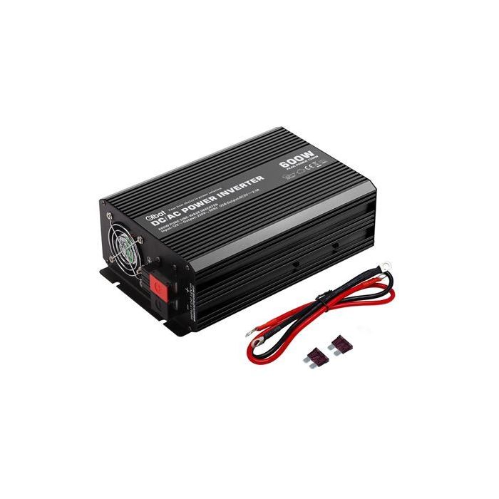 Elbat Convertidor de Corriente Onda Pura 600W - Color Negro