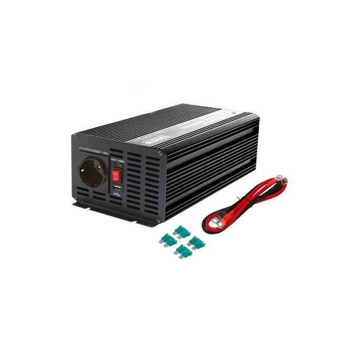 Elbat Convertidor de Corriente Onda Pura 1000W - Color Negro