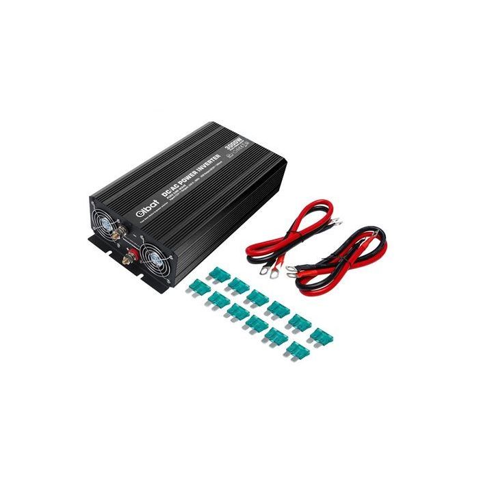 Elbat Convertidor de Corriente Onda Pura 3000W - Color Negro