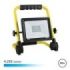 Elbat Foco LED con Soporte Plegable 50W - 4250 Lumenes - 6500K Luz Fria - Cable de 1.50m - IP65 para Uso en Exterior