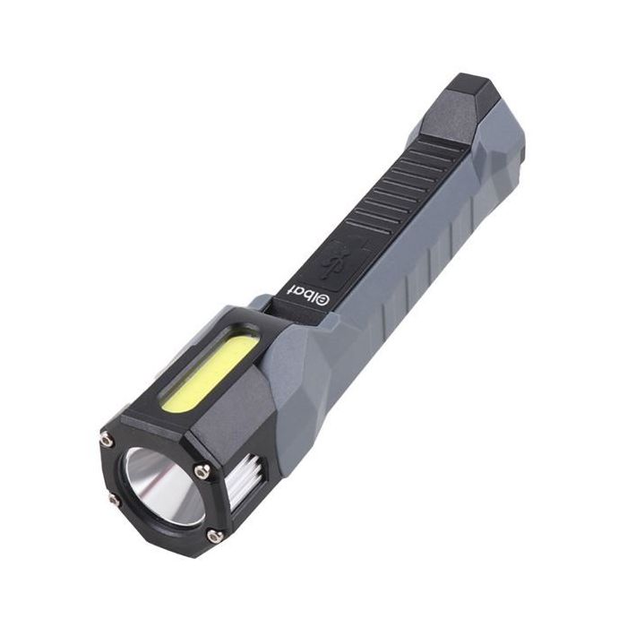 Elbat EB0566 Linterna de Trabajo LED 1000LM - Cabezal Rotativo 90º - Bateria de 2000mAh - Color Negro