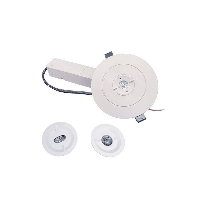 Elbat Luz de Emergencia Empotrable - 330 Lumens - 6000K - 2W - Luz Fria - 3 Horas de Autonomia - Bateria de Litio
